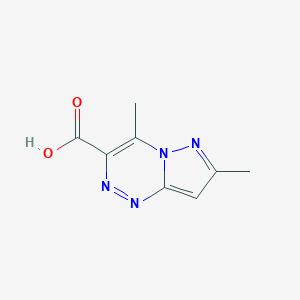 molecular formula C8H8N4O2 B061946 4,7-Dimethylpyrazolo[5,1-c][1,2,4]triazine-3-carboxylic acid CAS No. 175137-58-3