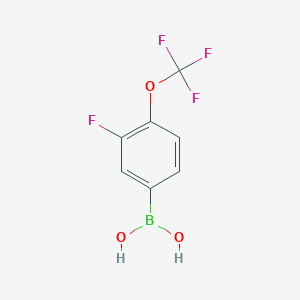 molecular formula C7H5BF4O3 B061950 3-Fluoro-4-(trifluoromethoxy)phenylboronic acid CAS No. 187804-79-1