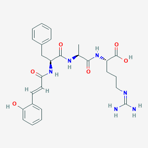 molecular formula C27H34N6O6 B061953 2-Coumaroylphenylalanyl-alanyl-arginine CAS No. 161258-31-7