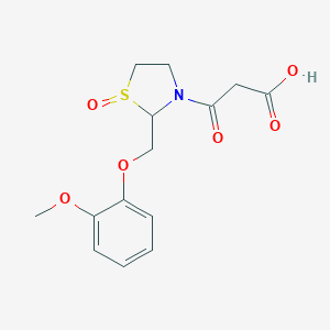 2-((2-Methoxyphenoxy)methyl)-beta-oxo-3-thiazolidinepropanoic acid 1-oxide