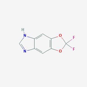 molecular formula C8H4F2N2O2 B061965 2,2-Difluoro-5H-[1,3]dioxolo[4,5-f]benzimidazole CAS No. 188028-35-5