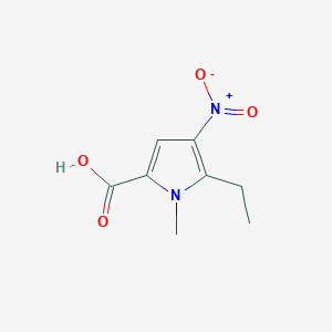 molecular formula C8H10N2O4 B061967 5-Ethyl-1-methyl-4-nitropyrrole-2-carboxylic acid CAS No. 183268-98-6