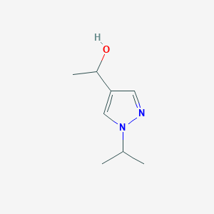 molecular formula C8H14N2O B061980 1-(1-Isopropyl-1H-pyrazol-4-yl)ethanol CAS No. 189807-14-5