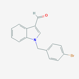 molecular formula C16H12BrNO B062001 1-(4-bromobenzyl)-1H-indole-3-carbaldehyde CAS No. 174367-70-5