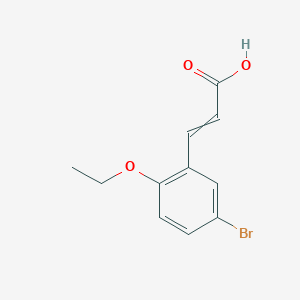 molecular formula C11H11BrO3 B062002 3-(5-Bromo-2-ethoxyphenyl)prop-2-enoic acid CAS No. 175135-12-3