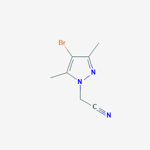 molecular formula C7H8BrN3 B062003 (4-bromo-3,5-dimethyl-1H-pyrazol-1-yl)acetonitrile CAS No. 175137-59-4