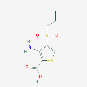 molecular formula C8H11NO4S2 B062012 3-Amino-4-propylsulfonylthiophene-2-carboxylic acid CAS No. 175201-91-9
