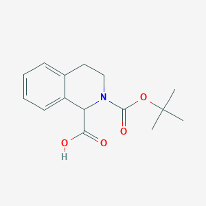 molecular formula C15H19NO4 B062014 2-(Tert-butoxycarbonyl)-1,2,3,4-tetrahydroisoquinoline-1-carboxylic acid CAS No. 166591-85-1
