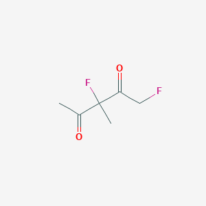 molecular formula C6H8F2O2 B062022 1,3-Difluoro-3-methylpentane-2,4-dione CAS No. 161531-53-9