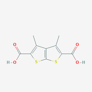 molecular formula C10H8O4S2 B062023 3,4-Dimethylthieno[2,3-b]thiophene-2,5-dicarboxylic acid CAS No. 175202-55-8