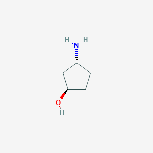 molecular formula C5H11NO B062027 (1R,3R)-3-Aminocyclopentanol CAS No. 167298-58-0