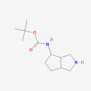 molecular formula C12H22N2O2 B062035 叔丁基八氢环戊[c]吡咯-4-基氨基甲酸酯 CAS No. 185693-12-3