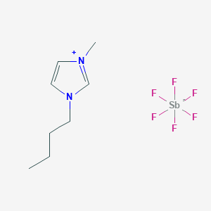 molecular formula C8H15F6N2Sb B062046 1-Butyl-3-methylimidazolium hexafluoroantimonate CAS No. 174645-81-9