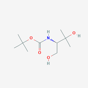 molecular formula C10H21NO4 B062048 tert-Butyl (S)-(1,3-dihydroxy-3-methylbutan-2-yl)carbamate CAS No. 182958-73-2