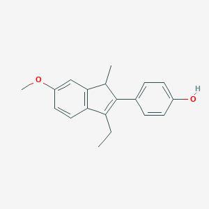 molecular formula C19H20O2 B062049 4-(3-Ethyl-6-methoxy-1-methyl-1H-inden-2-yl)phenol CAS No. 167638-43-9