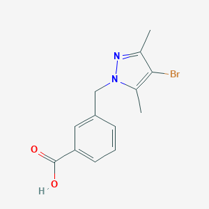 3-[(4-bromo-3,5-dimethyl-1H-pyrazol-1-yl)methyl]benzoic acid
