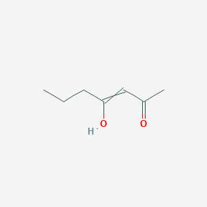 molecular formula C7H12O2 B062063 4-Hydroxyhept-3-en-2-one CAS No. 188677-56-7