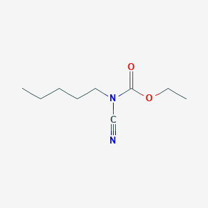 molecular formula C9H16N2O2 B062098 ethyl N-cyano-N-pentylcarbamate CAS No. 187239-11-8