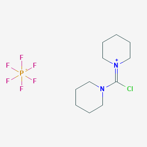 molecular formula C11H20ClF6N2P B062105 Chlorodipiperidinocarbenium hexafluorophosphate CAS No. 161308-40-3