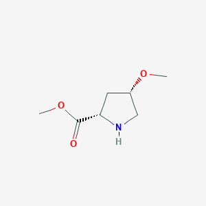 molecular formula C7H13NO3 B062114 (2S,4S)-Methyl 4-methoxypyrrolidine-2-carboxylate CAS No. 189069-17-8