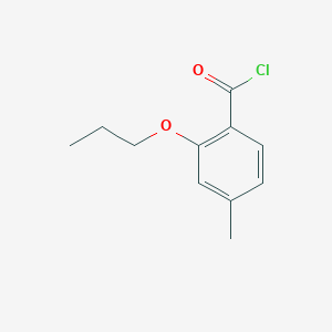 molecular formula C11H13ClO2 B062115 4-Methyl-2-propoxybenzoyl chloride CAS No. 168465-11-0