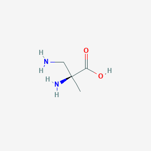 molecular formula C4H10N2O2 B062117 L-Alanine, 3-amino-2-methyl-(9CI) CAS No. 170384-23-3