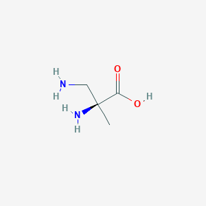 molecular formula C4H10N2O2 B062117 2-(Aminomethyl)-D-alanine CAS No. 170384-23-3