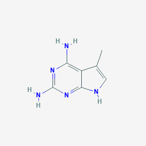 molecular formula C7H9N5 B062121 5-methyl-7H-pyrrolo[2,3-d]pyrimidine-2,4-diamine CAS No. 170170-13-5