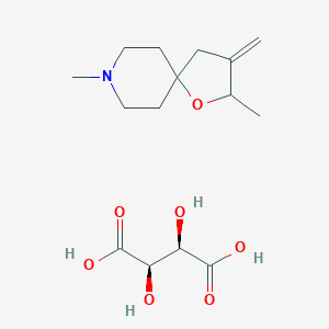molecular formula C15H25NO7 B062123 (S)-(-)-2,8-Dimethyl-3-methylene-1-oxa-8-azaspiro(4.5)decane L-tartrate CAS No. 171252-79-2