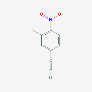 molecular formula C9H7NO2 B062126 4-Ethynyl-2-methyl-1-nitrobenzene CAS No. 187869-73-4