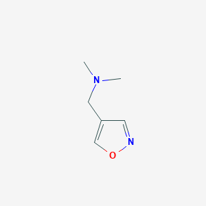 molecular formula C6H10N2O B062133 1-(isoxazol-4-yl)-N,N-dimethylmethanamine CAS No. 173850-44-7