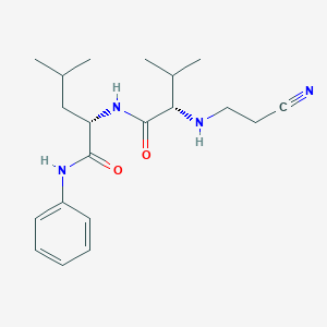 molecular formula C20H30N4O2 B062154 N-2-Cyanoethyl-val-leu-anilide CAS No. 194351-52-5