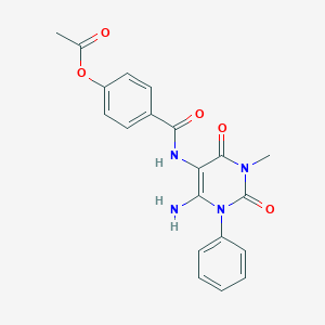 [4-[(4-Amino-1-methyl-2,6-dioxo-3-phenylpyrimidin-5-yl)carbamoyl]phenyl] acetate