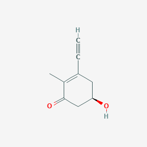 2-Cyclohexen-1-one, 3-ethynyl-5-hydroxy-2-methyl-, (R)-(9CI)
