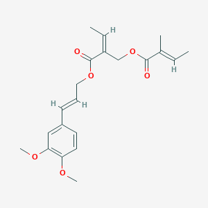 [(E)-3-(3,4-dimethoxyphenyl)prop-2-enyl] (Z)-2-[[(E)-2-methylbut-2-enoyl]oxymethyl]but-2-enoate