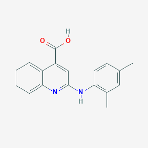 molecular formula C18H16N2O2 B062214 2-[(2,4-Dimethylphenyl)amino]quinoline-4-carboxylic acid CAS No. 171204-19-6