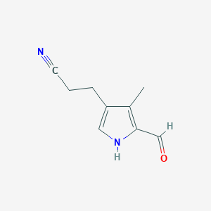 3-(5-formyl-4-methyl-1H-pyrrol-3-yl)propanenitrile