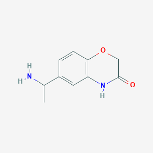 molecular formula C10H12N2O2 B062253 6-(1-aminoethyl)-2H-1,4-benzoxazin-3(4H)-one CAS No. 159459-52-6