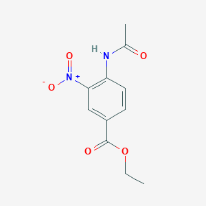 molecular formula C11H12N2O5 B062266 Ethyl 4-acetamido-3-nitrobenzoate CAS No. 175204-17-8