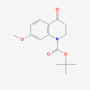 molecular formula C15H19NO4 B062268 Tert-butyl 7-methoxy-4-oxo-3,4-dihydroquinoline-1(2H)-carboxylate CAS No. 179897-99-5