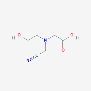 molecular formula C6H10N2O3 B062279 N-carboxymethyl-N-cyanomethylamino-2-ethanol CAS No. 192750-50-8