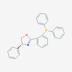 molecular formula C27H22NOP B062285 (R)-(-)-2-[2-(Diphenylphosphino)phenyl]-4-phenyl-2-oxazoline CAS No. 167171-03-1