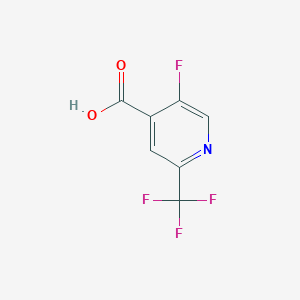 molecular formula C7H3F4NO2 B6229025 5-Fluoro-2-(trifluoromethyl)isonicotinic acid CAS No. 1256806-61-7