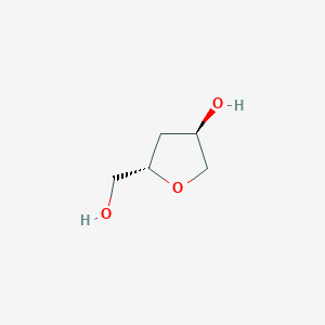 molecular formula C5H10O3 B062295 (3R,5S)-5-(hydroxymethyl)tetrahydrofuran-3-ol CAS No. 164267-54-3