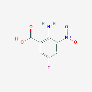 molecular formula C7H5FN2O4 B062299 2-Amino-5-fluoro-3-nitrobenzoic acid CAS No. 177960-62-2
