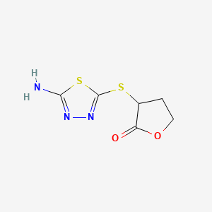3-[(5-amino-1,3,4-thiadiazol-2-yl)sulfanyl]oxolan-2-one