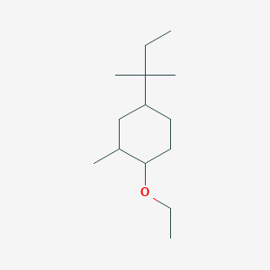 molecular formula C14H28O B062303 Cyclohexane, 4-(1,1-dimethylpropyl)-1-ethoxy-2-methyl-(9CI) CAS No. 188882-58-8