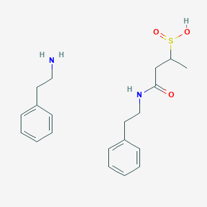 molecular formula C20H28N2O3S B062304 Benzeneethanamine, 4-oxo-4-((2-phenylethyl)amino)-2-butanesulfinate CAS No. 171359-14-1