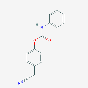 molecular formula C15H12N2O2 B062311 4-(Cyanomethyl)Phenyl N-Phenylcarbamate CAS No. 175135-37-2