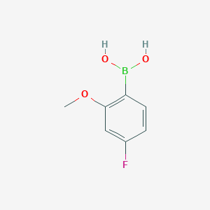 molecular formula C7H8BFO3 B062313 4-氟-2-甲氧基苯硼酸 CAS No. 179899-07-1